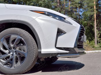 18 299 р. Защита переднего бампера (Ø42 мм, нержавейка, кроме F-Sport) SLITKOFF  Lexus RX350L  AL20 (2017-2022) дорестайлинг, рестайлинг  с доставкой в г. Таганрог. Увеличить фотографию 3