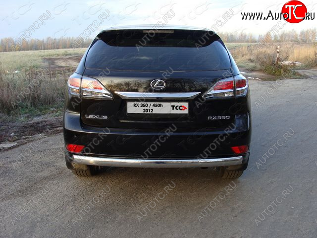 25 999 р. Защита заднего бампера (овальная) ТСС (нержавейка d75х42 мм)  Lexus RX350  AL10 (2012-2015) рестайлинг  с доставкой в г. Таганрог