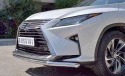 21 699 р. Защита переднего бампера (2 трубыØ63 и 42 мм, нержавейка) SLITKOFF  Lexus RX  200T (2015-2017) AL20 дорестайлинг  с доставкой в г. Таганрог. Увеличить фотографию 4