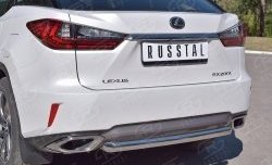 18 799 р. Защита заднего бампера (Ø63 мм, окрашенная) SLITKOFF  Lexus RX  200T (2015-2017) AL20 дорестайлинг  с доставкой в г. Таганрог. Увеличить фотографию 3