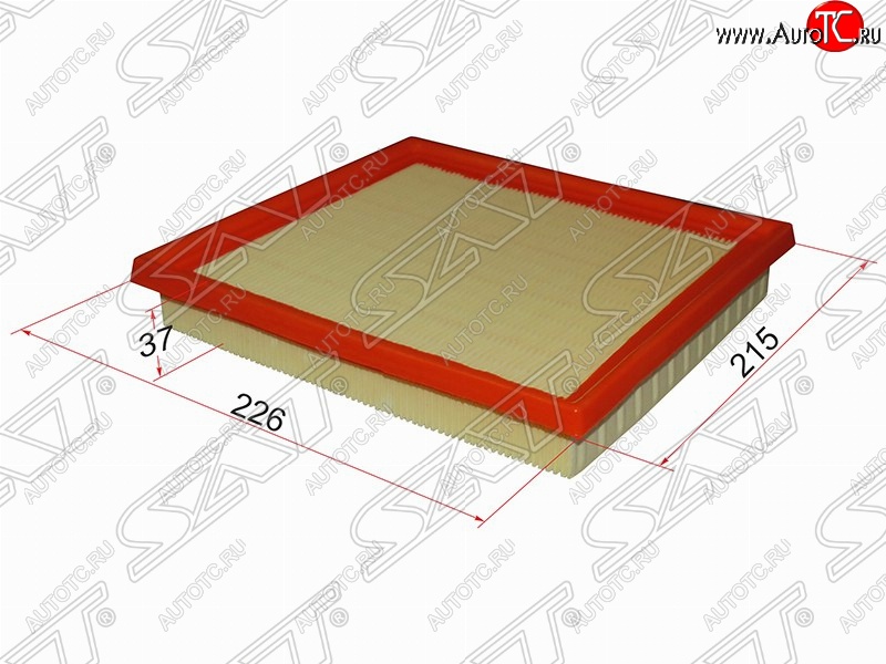 349 р. Фильтр воздушный двигателя SAT (226х215х37 mm)  Lexus RX  270 (2015-2019), Lexus RX270  AL10 (2010-2012), Lexus RX350  AL10 (2008-2015), Lexus RX450H  AL10 (2009-2012), Toyota Highlander  XU40 (2007-2013), Toyota Kluger  XU40 (2007-2013)  с доставкой в г. Таганрог