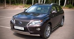 24 999 р. Защита переднего бампера (2 трубыØ75х42 мм, нержавейка) Russtal Lexus RX450H AL10 дорестайлинг (2009-2012)  с доставкой в г. Таганрог. Увеличить фотографию 4