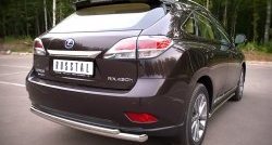 17 799 р. Защита заднего бампера (Ø63 и 42 мм, нержавейка) SLITKOFF Lexus RX350 AL10 дорестайлинг (2008-2012)  с доставкой в г. Таганрог. Увеличить фотографию 4