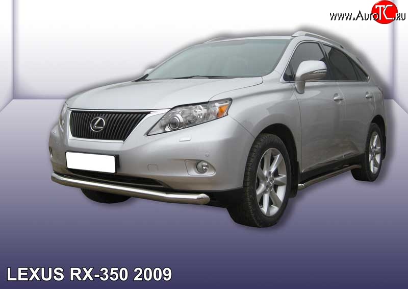 21 399 р. Одинарная защита переднего бампера диаметром 76 мм Slitkoff  Lexus RX350  AL10 (2008-2012) дорестайлинг (Нержавейка, Полированная)  с доставкой в г. Таганрог