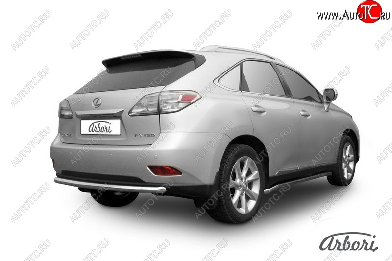 15 749 р. Защита заднего бампера Arbori (нержавейка, 1 труба d57 mm). Lexus RX350 AL10 дорестайлинг (2008-2012)  с доставкой в г. Таганрог