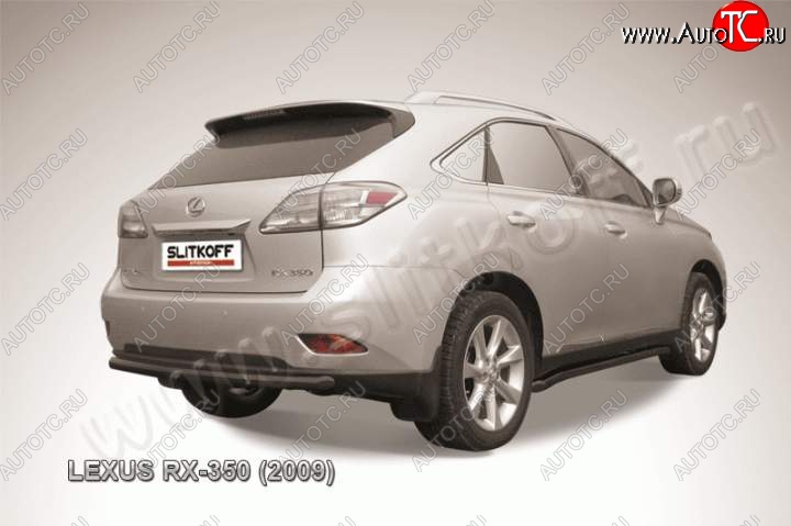 11 299 р. Защита задняя Slitkoff  Lexus RX350  AL10 (2008-2012) дорестайлинг (Цвет: серебристый)  с доставкой в г. Таганрог