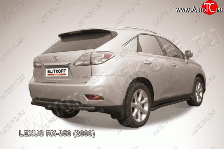 15 999 р. Защита задняя Slitkoff Lexus RX350 AL10 дорестайлинг (2008-2012) (Цвет: серебристый)  с доставкой в г. Таганрог