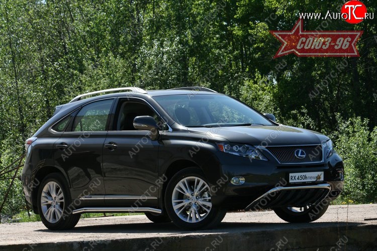 30 104 р. Защита переднего бампера нижняя Souz-96 (d60). Lexus RX450H AL10 дорестайлинг (2009-2012)  с доставкой в г. Таганрог