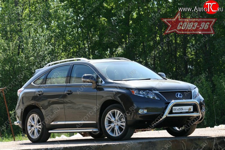 20 069 р. Защита переднего бампера Souz-96 (d76/76 и 60) Lexus RX450H AL10 дорестайлинг (2009-2012)  с доставкой в г. Таганрог