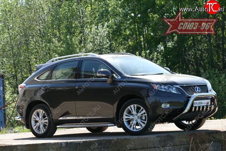 29 339 р. Защита переднего бампера Souz-96 (d76) Lexus RX450H AL10 дорестайлинг (2009-2012)  с доставкой в г. Таганрог