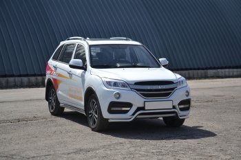 17 999 р. Защита переднего бампера Petroil Tuning (d51, волна) Lifan X60 2-ой рестайлинг (2016-2024) (Нержавеющая полированная сталь)  с доставкой в г. Таганрог. Увеличить фотографию 5