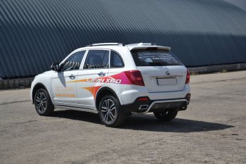 17 949 р. Защита заднего бампера Petroil Tuning Волна (d51) Lifan X60 2-ой рестайлинг (2016-2025) (Нержавеющая полированная сталь)  с доставкой в г. Таганрог. Увеличить фотографию 3