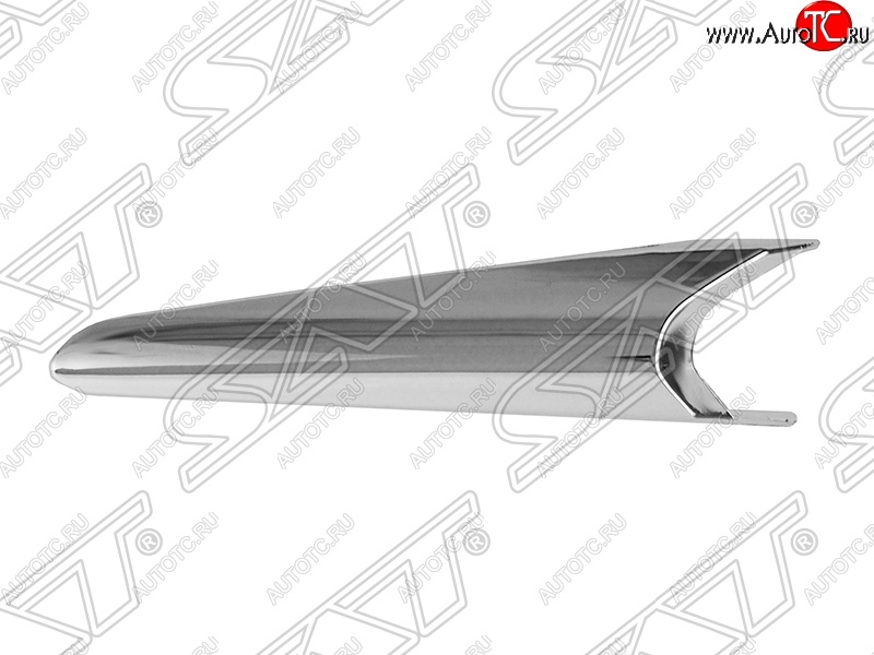 939 р. Левый молдинг на передний бампер SAT (хром) Mazda 3/Axela BM дорестайлинг, хэтчбэк (2013-2016) (Неокрашенный)  с доставкой в г. Таганрог