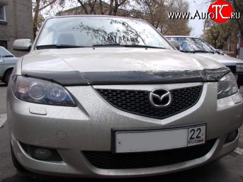 2 599 р. Дефлектор капота NovLine Mazda 3/Axela BK дорестайлинг седан (2003-2006)  с доставкой в г. Таганрог