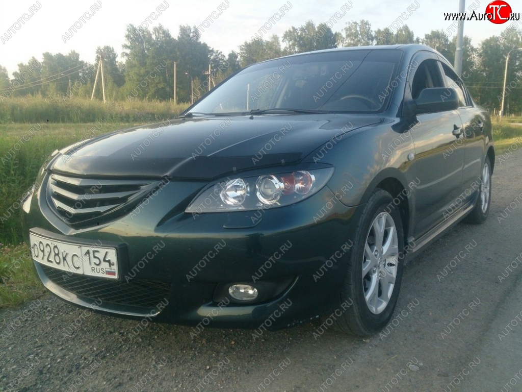 3 189 р. Решётка радиатора Корнер Mazda 3/Axela BK дорестайлинг седан (2003-2006) (Неокрашенная)  с доставкой в г. Таганрог