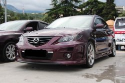 999 р. Реснички на фары RAVEN STYLE Mazda 3/Axela BK дорестайлинг седан (2003-2006) (Неокрашенные)  с доставкой в г. Таганрог. Увеличить фотографию 3