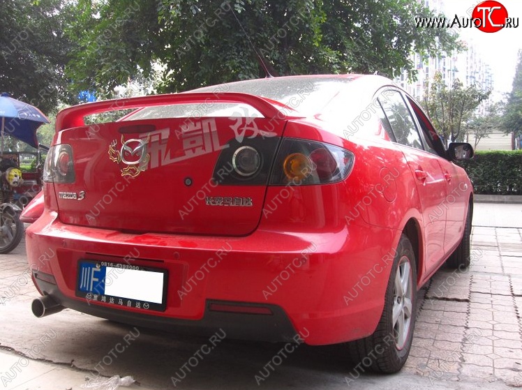 4 149 р. Спойлер KENSTYLE EDITION Mazda 3/Axela BK дорестайлинг седан (2003-2006) (Неокрашенный)  с доставкой в г. Таганрог