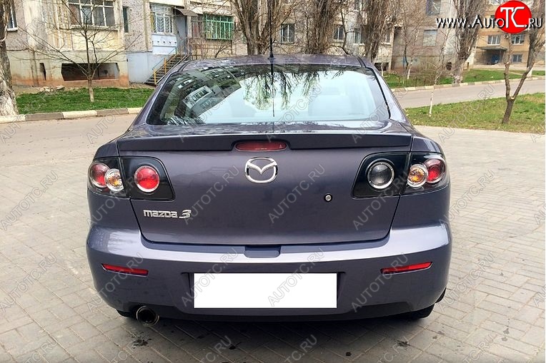 3 449 р. Лип спойлер SEDAN SPORT Mazda 3/Axela BK дорестайлинг седан (2003-2006) (Неокрашенный)  с доставкой в г. Таганрог