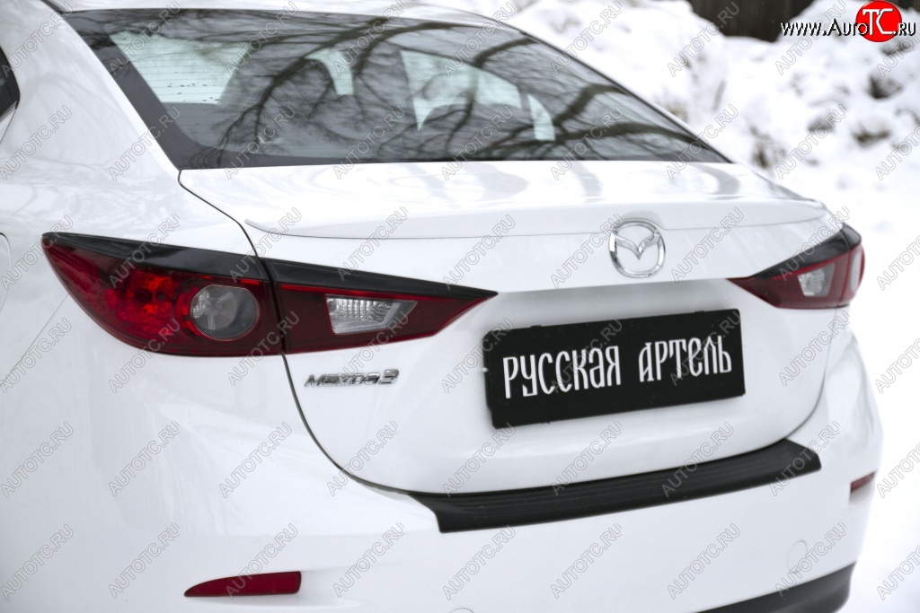 979 р. Реснички на фонари RA  Mazda 3/Axela  BM (2013-2016) дорестайлинг седан (Неокрашенные)  с доставкой в г. Таганрог