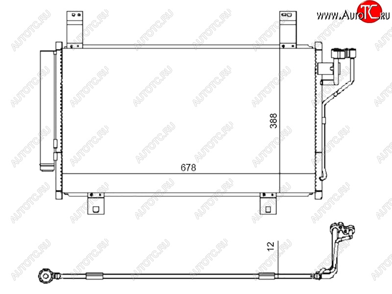 8 799 р. Радиатор кондиционера SAT  Mazda CX-5 ( KE,  KF) (2011-2024) дорестайлинг, рестайлинг  с доставкой в г. Таганрог