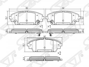 Колодки тормозные SAT (передние) Mazda (Мазда) 3/Axela (ахелла)  BM (2013-2016) BM дорестайлинг седан