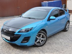 1 049 р. Реснички на фары LENZDESIGN Mazda 3/Axela BL дорестайлинг, хэтчбэк 5 дв. (2009-2011) (Неокрашенные)  с доставкой в г. Таганрог. Увеличить фотографию 2