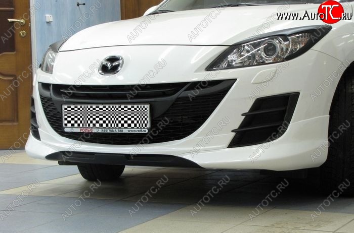 1 049 р. Реснички на фары LENZDESIGN Mazda 3/Axela BL дорестайлинг, хэтчбэк 5 дв. (2009-2011) (Неокрашенные)  с доставкой в г. Таганрог