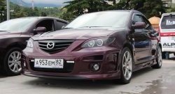 689 р. Реснички на фары Style (длинные) Mazda 3/Axela BK дорестайлинг седан (2003-2006) (Неокрашенные)  с доставкой в г. Таганрог. Увеличить фотографию 3