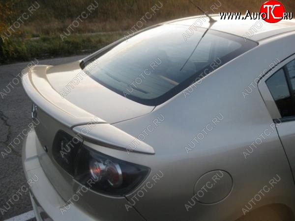 4 799 р. Спойлер Style v3 (три части) Mazda 3/Axela BK дорестайлинг седан (2003-2006) (Неокрашенный)  с доставкой в г. Таганрог