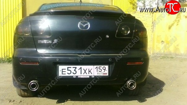 3 479 р. Лип спойлер Узкий Mazda 3/Axela BK дорестайлинг седан (2003-2006) (Неокрашенный)  с доставкой в г. Таганрог