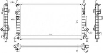 Радиатор двигателя (пластинчатый, 1,6M/2,0/2,3, МКПП/АКПП) SAT Mazda (Мазда) 3/Axela (ахелла)  BL (2009-2013) BL дорестайлинг седан, дорестайлинг, хэтчбэк 5 дв., рестайлинг седан, рестайлинг, хэтчбэк