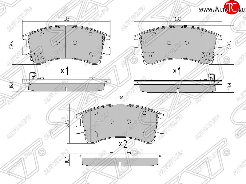 1 599 р. Колодки тормозные SAT (передние)  Mazda 6 ( GG,  GG, GY) - Atenza  GG  с доставкой в г. Таганрог