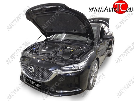 3 899 р. Упоры капота Pomogator Mazda 6 GJ 2-ой рестайлинг седан (2018-2024)  с доставкой в г. Таганрог