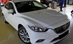 1 299 р. Реснички на фары Sport V2 Mazda 6 GJ дорестайлинг седан (2012-2015) (Неокрашенные)  с доставкой в г. Таганрог. Увеличить фотографию 2