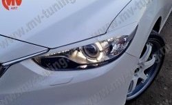 1 299 р. Реснички на фары Sport V2 Mazda 6 GJ дорестайлинг седан (2012-2015) (Неокрашенные)  с доставкой в г. Таганрог. Увеличить фотографию 3