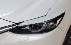 1 299 р. Реснички на фары Tuning-Sport (для диодной оптики)  Mazda 6  GJ (2015-2018) 1-ый рестайлинг седан (Неокрашенные)  с доставкой в г. Таганрог. Увеличить фотографию 1