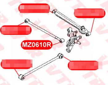 899 р. Сайлентблок поперечной тяги задней подвески VTR (наружный)  Mazda 626  GE (1991-1997) седан  с доставкой в г. Таганрог. Увеличить фотографию 2