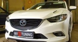 47 899 р. Капот пластиковый (с прорезаными жабрами) SkyActivSport MV-Tuning  Mazda 6  GJ (2012-2024) дорестайлинг седан, дорестайлинг универсал, 1 рестайлинг универсал, 1-ый рестайлинг седан, 2-ой рестайлинг седан, 2-ой рестайлинг универсал (Неокрашенный)  с доставкой в г. Таганрог. Увеличить фотографию 6