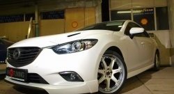 47 899 р. Капот пластиковый (с прорезаными жабрами) SkyActivSport MV-Tuning  Mazda 6  GJ (2012-2024) дорестайлинг седан, дорестайлинг универсал, 1 рестайлинг универсал, 1-ый рестайлинг седан, 2-ой рестайлинг седан, 2-ой рестайлинг универсал (Неокрашенный)  с доставкой в г. Таганрог. Увеличить фотографию 7