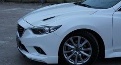 47 899 р. Капот пластиковый (с прорезаными жабрами) SkyActivSport MV-Tuning  Mazda 6  GJ (2012-2024) дорестайлинг седан, дорестайлинг универсал, 1 рестайлинг универсал, 1-ый рестайлинг седан, 2-ой рестайлинг седан, 2-ой рестайлинг универсал (Неокрашенный)  с доставкой в г. Таганрог. Увеличить фотографию 9