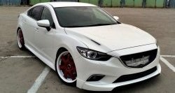 47 899 р. Капот пластиковый (с прорезаными жабрами) SkyActivSport MV-Tuning  Mazda 6  GJ (2012-2024) дорестайлинг седан, дорестайлинг универсал, 1 рестайлинг универсал, 1-ый рестайлинг седан, 2-ой рестайлинг седан, 2-ой рестайлинг универсал (Неокрашенный)  с доставкой в г. Таганрог. Увеличить фотографию 5