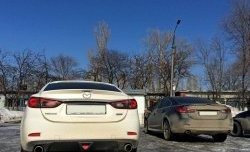 12 699 р. Диффузор заднего бампера Sport v1  Mazda 6  GJ (2015-2018) 1-ый рестайлинг седан (Неокрашенная)  с доставкой в г. Таганрог. Увеличить фотографию 2