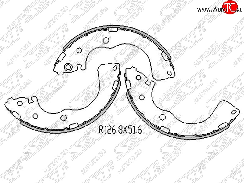 2 349 р. Колодки тормозные SAT (задние)  Mazda MPV  LW (1999-2006) дорестайлинг, 1-ый рестайлинг, 2-ой рестайлинг  с доставкой в г. Таганрог