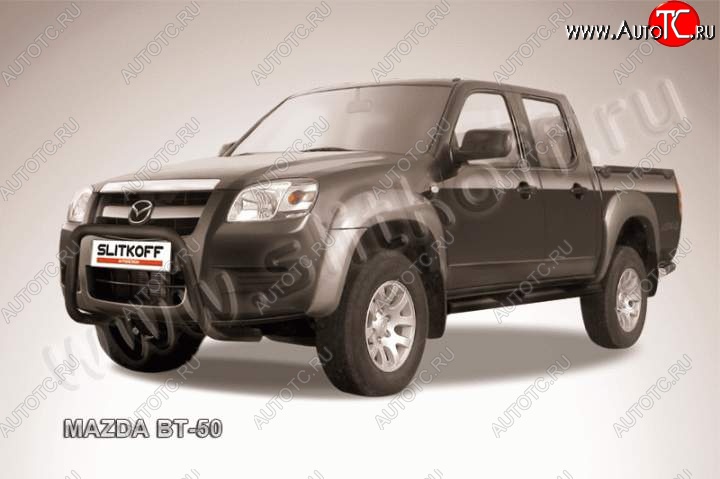 17 549 р. Кенгурятник d57 низкий мини  Mazda BT-50 (2006-2011) (Цвет: серебристый)  с доставкой в г. Таганрог