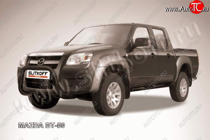 22 999 р. Кенгурятник d76 низкий мини  Mazda BT-50 (2006-2011) (Цвет: серебристый)  с доставкой в г. Таганрог