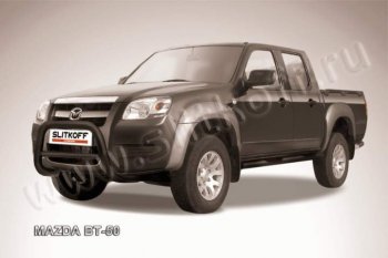 21 999 р. Кенгурятник d76 низкий  Mazda BT-50 (2006-2011) (Цвет: серебристый)  с доставкой в г. Таганрог. Увеличить фотографию 1