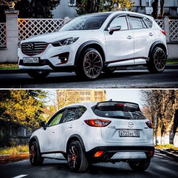 9 199 р. Расширители колесных арок MV-Tuning  Mazda CX-5  KE (2011-2017) дорестайлинг, рестайлинг (Неокрашенный)  с доставкой в г. Таганрог. Увеличить фотографию 2