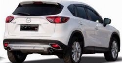 4 149 р. Накладка на задний бампер СТ v2 v2  Mazda CX-5  KE (2011-2017) дорестайлинг, рестайлинг (Неокрашенная)  с доставкой в г. Таганрог. Увеличить фотографию 2