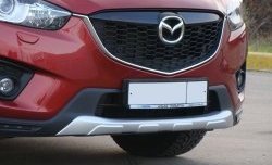 4 649 р. Накладка Sport Line на передний бампер Mazda CX-5 KE дорестайлинг (2011-2014) (Неокрашенная)  с доставкой в г. Таганрог. Увеличить фотографию 2