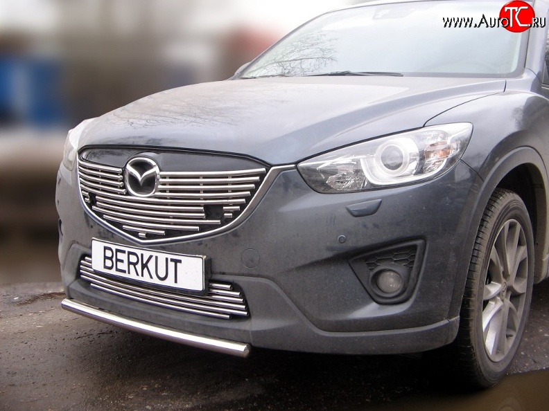 5 199 р. Декоративная вставка воздухозаборника Berkut (d16 мм) Mazda CX-5 KE дорестайлинг (2011-2014)  с доставкой в г. Таганрог